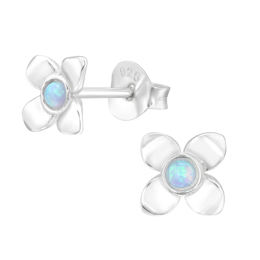 Azure sterling silver studs