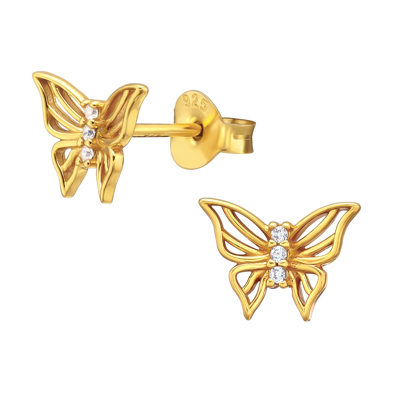 Butterfly studs for girls